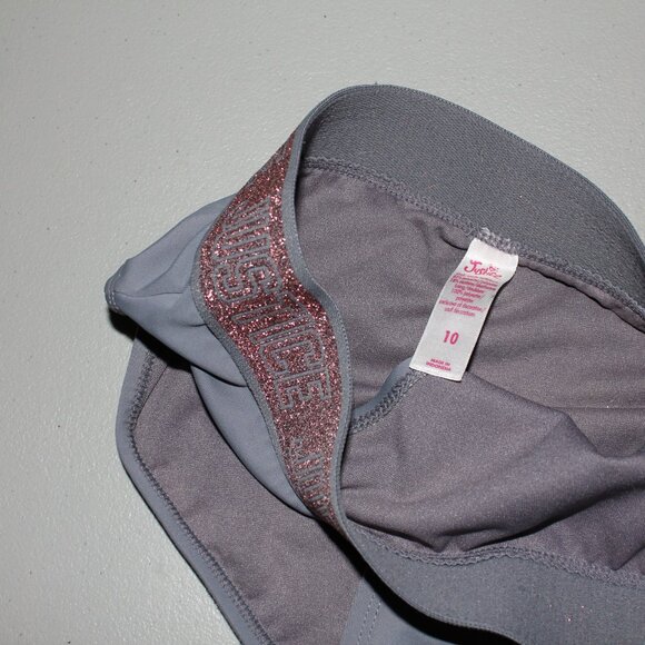 Grey 2 Pcs Justice Bikini Swimsuit Size 10 - Picture 5 of 11